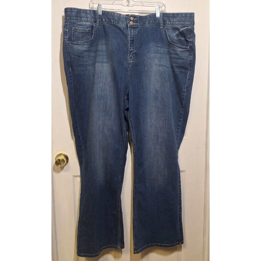 Lane Bryant Medium Acid Wash Tighter Tummy Technology Bootcut Jeans Size 28